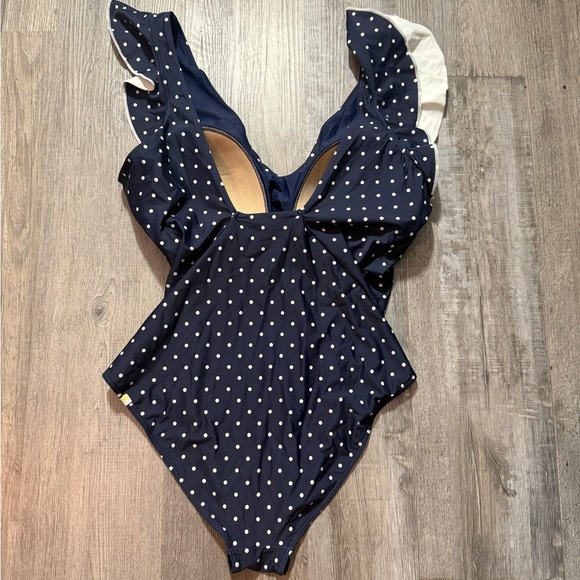 Summersalt Blue and White One Piece Swimsuit summer beach - Picture 2 of 3